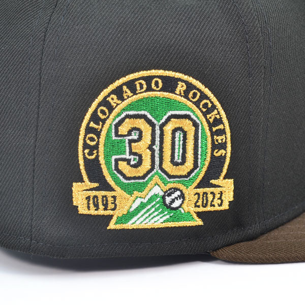 Colorado Rockies 30th Anniversary Exclusive New Era 59Fifty Fitted Hat - Black/Walnut