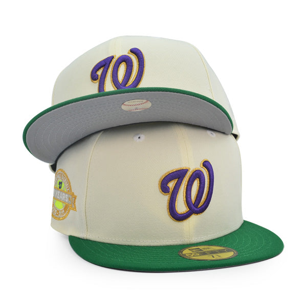 Washington Nationals 10th Anniversary Exclusive New Era 59Fifty Fitted Hat -Chrome/Green