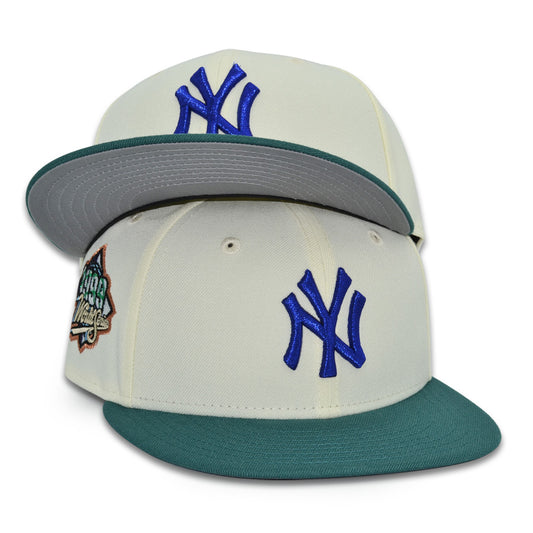 New York Yankees "BLUE STRIP" Exclusive New Era 59Fifty Fitted Hat - Chrome/Pine