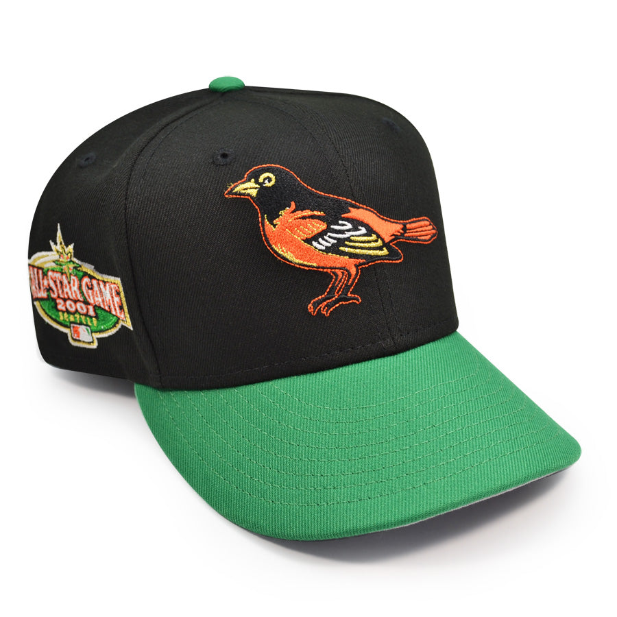 Baltimore Orioles 2001 ALL-STAR GAME Exclusive New Era 59Fifty Fitted Hat - Black/Green