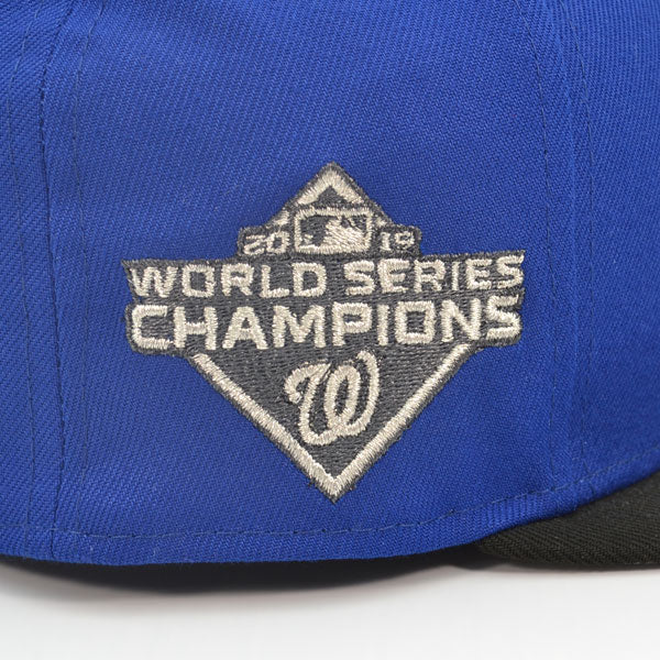 Washington Nationals 2019 World Series Champions Anniversary Exclusive New Era 59Fifty Fitted Hat -Royal/Black