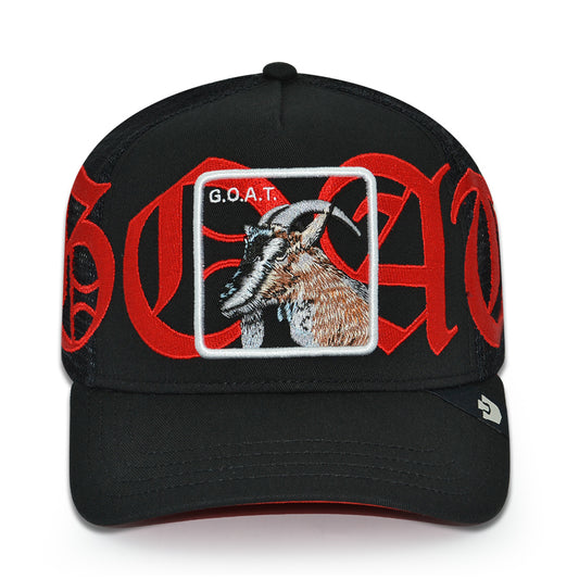 OLD ENGLISH GOAT Goorin Bros Mesh Trucker Snapback Hat - Black