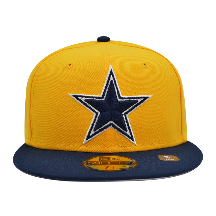 Dallas Cowboys New Era Exclusive 2Tone 59Fifty Fitted Hat - Gold/Navy