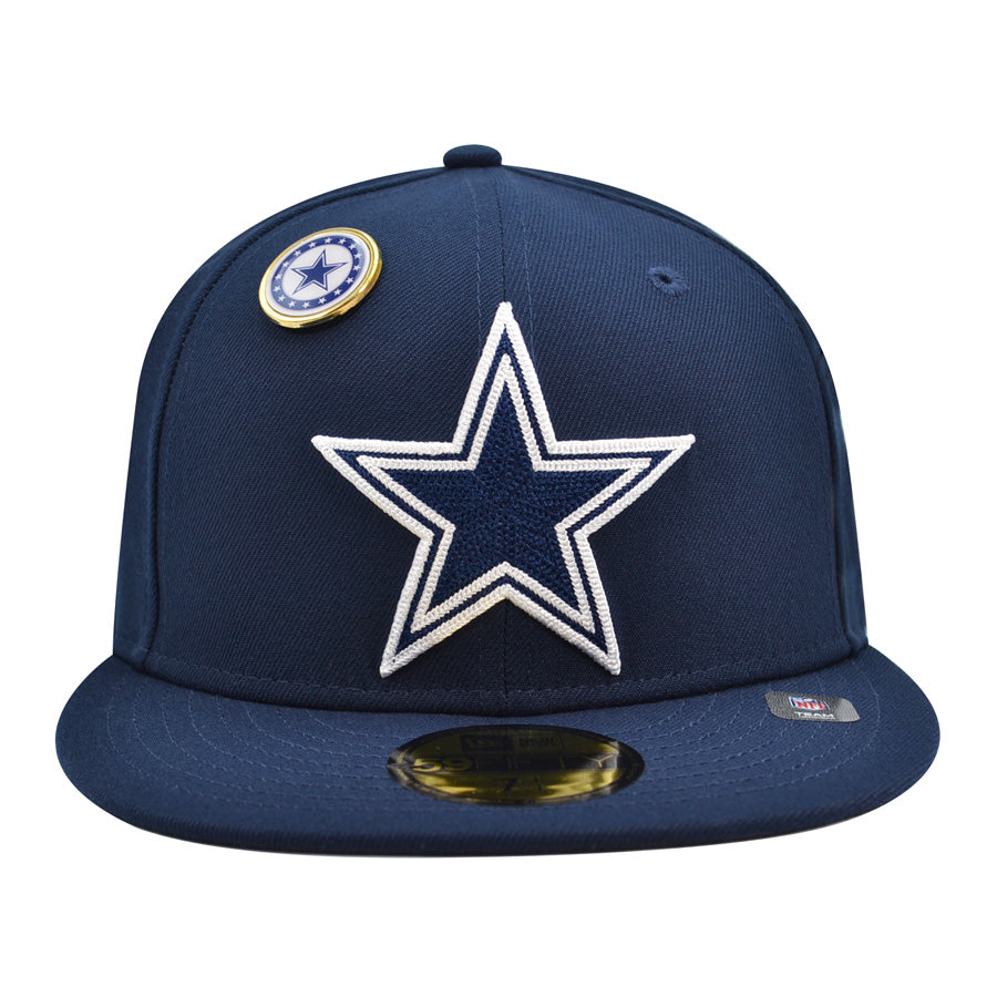 Dallas Cowboys New Era Exclusive PIN-FIT 59Fifty Fitted Hat - Navy