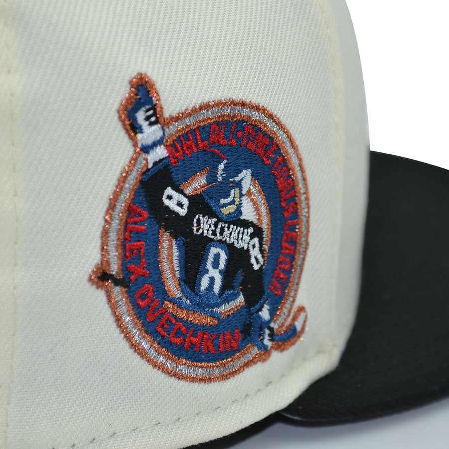 Washington Capitals "GOAL MACHINE" Exclusive New Era 59Fifty Fitted Hat - Chrome/Black