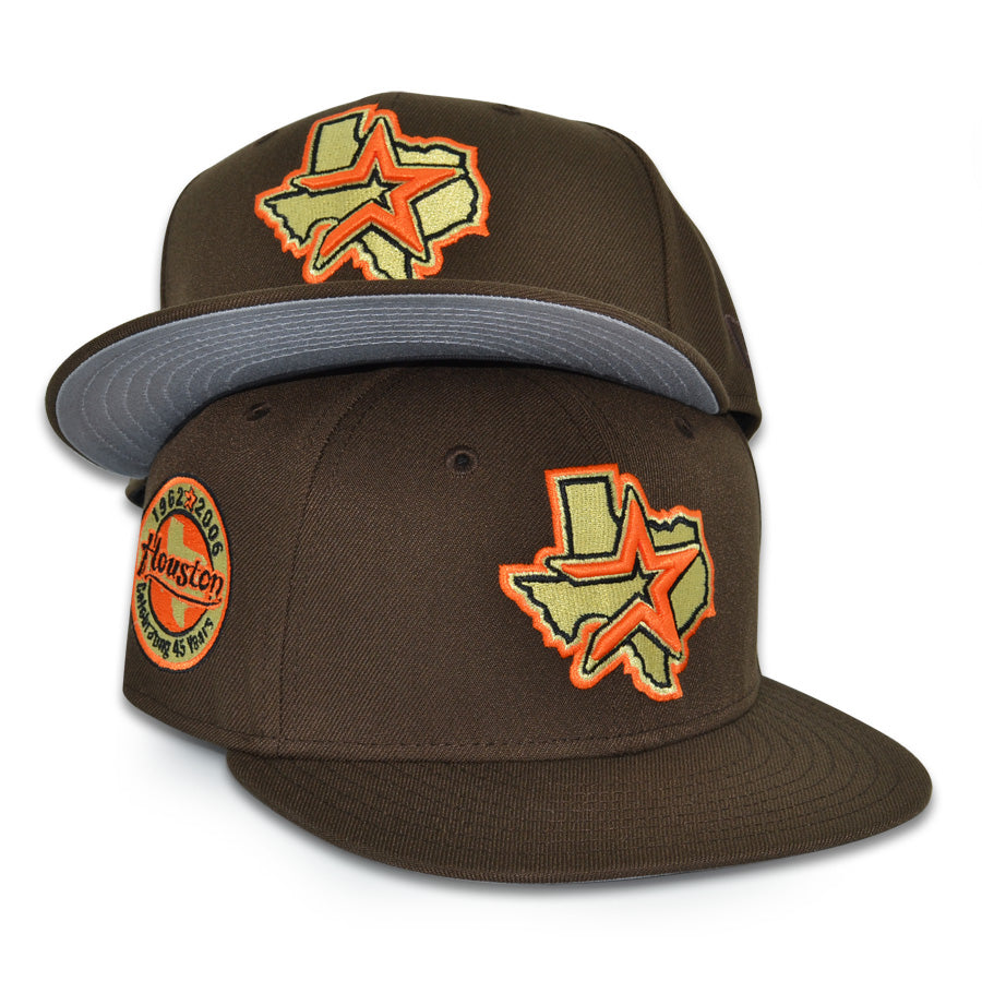 Houston Astros "CLASSIC RODEO" Exclusive New Era 59Fifty Fitted Hat - Walnut