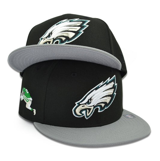 Philadelphia Eagles "LEAP OF FAITH" Exclusive New Era 59Fifty Fitted Hat - Black/Graphite
