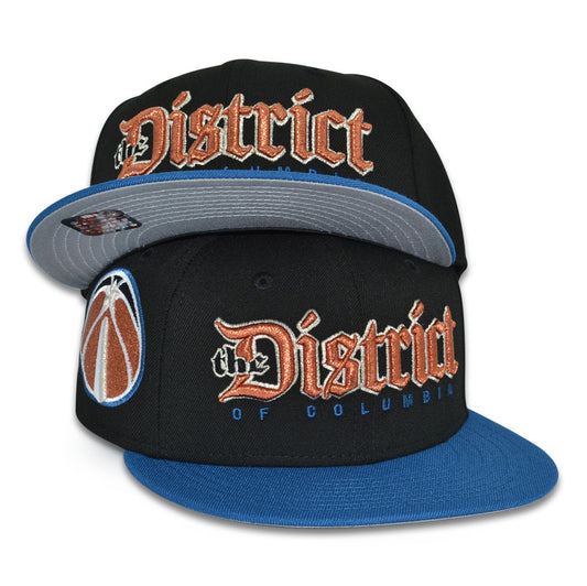 Washington Wizards "HOMETOWN" The District Exclusive New Era 59Fifty Fitted Hat -Black/Seashore
