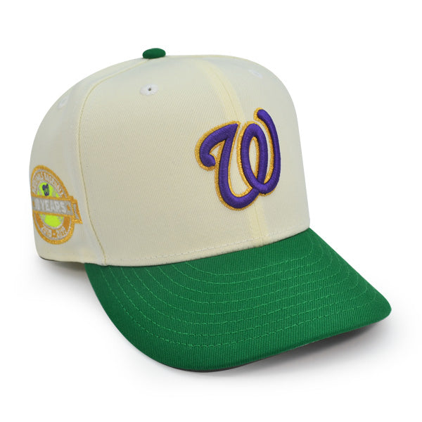 Washington Nationals 10th Anniversary Exclusive New Era 59Fifty Fitted Hat -Chrome/Green