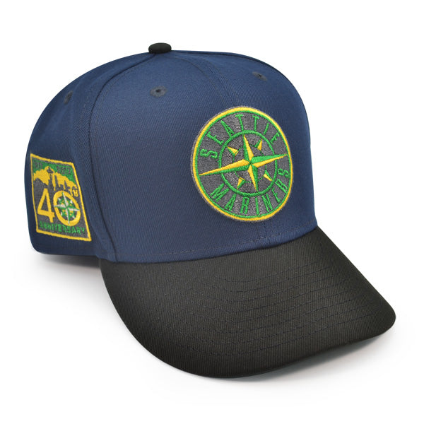 Seattle Mariners 40th ANNIVERSARY Exclusive New Era 59Fifty Fitted Hat - Navy/Black