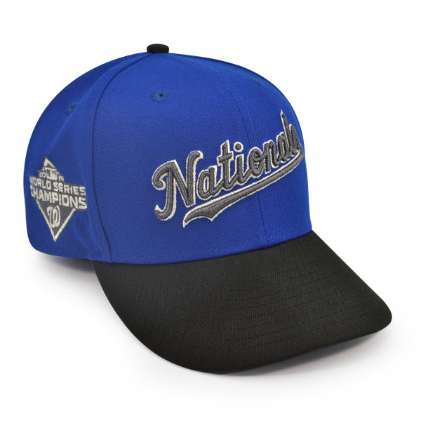 Washington Nationals 2019 World Series Champions Anniversary Exclusive New Era 59Fifty Fitted Hat -Royal/Black