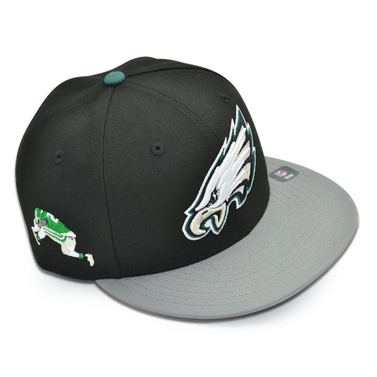 Philadelphia Eagles "LEAP OF FAITH" Exclusive New Era 59Fifty Fitted Hat - Black/Graphite