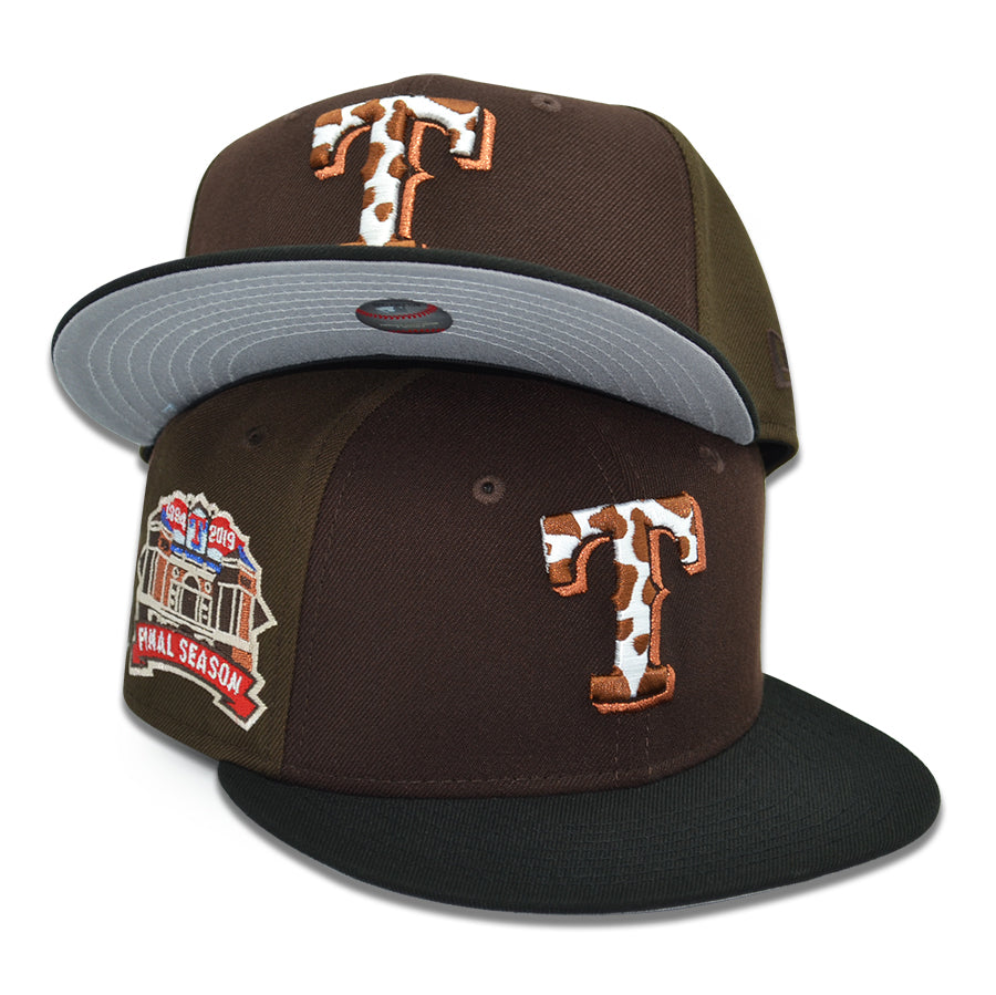 Texas Rangers "TEXAS CHAINSAW" Exclusive New Era 59Fifty Fitted Hat - Walnut/Burntwood/Black