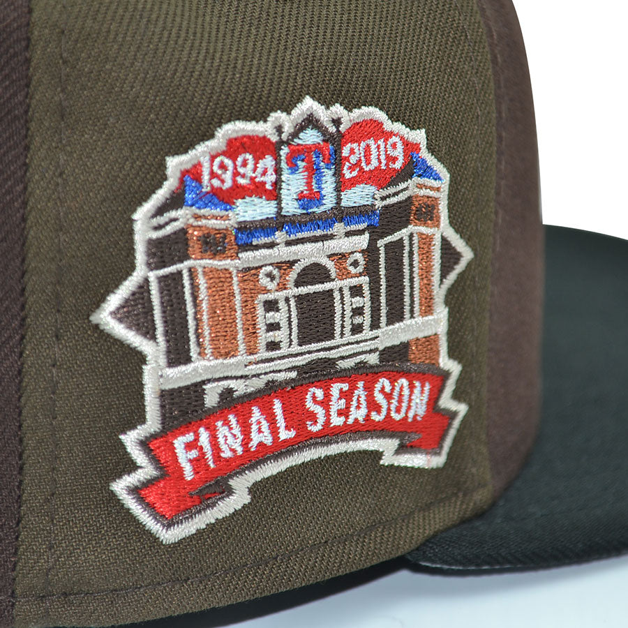 Texas Rangers "TEXAS CHAINSAW" Exclusive New Era 59Fifty Fitted Hat - Walnut/Burntwood/Black