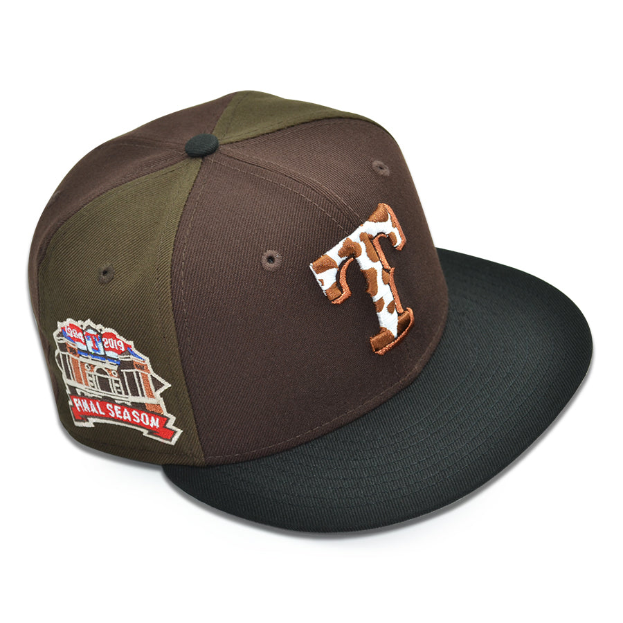 Texas Rangers "TEXAS CHAINSAW" Exclusive New Era 59Fifty Fitted Hat - Walnut/Burntwood/Black