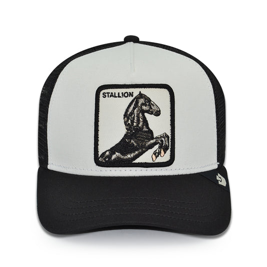 BLACK STALLION Goorin Bros Mesh Trucker Snapback Hat - Dust/Black