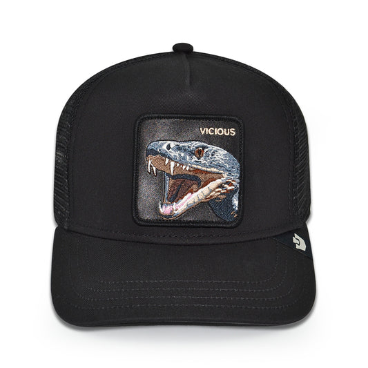 VICIOUS SNAKE Goorin Bros Mesh Trucker Snapback Hat - Black