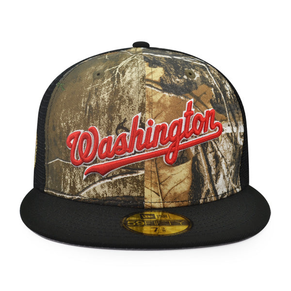 Washington Nationals 2008 INAUGURAL SEASON Trucker Exclusive New Era 59Fifty Fitted Hat - Real Tree Camo/Mesh