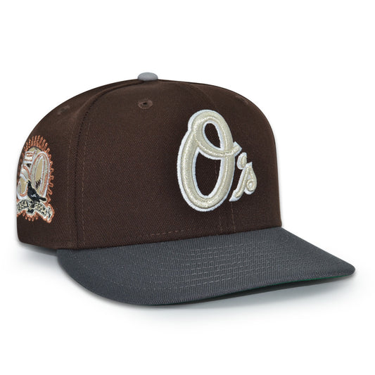 Baltimore Orioles "Edgar Allen O's" Exclusive New Era 59Fifty Fitted Hat - Burntwood/Graphite