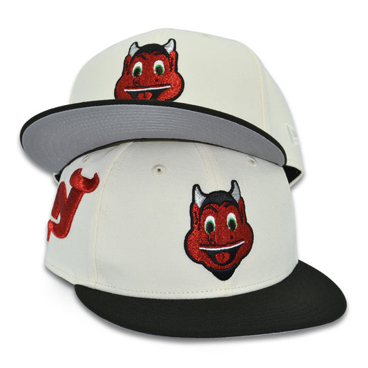 New Jersey Devils "NJ DEVIL" Exclusive New Era 59Fifty Fitted Hat - Chrome/Black