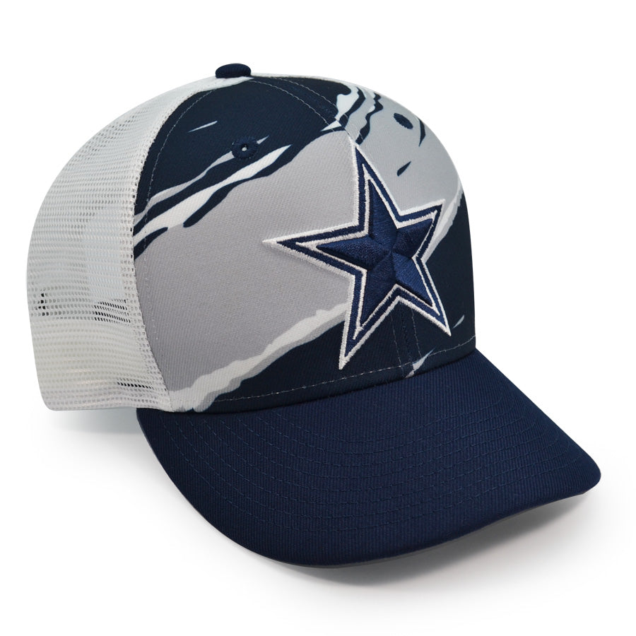 Dallas Cowboys New Era TEAR TRUCKER MESH 9Fifty Snapback NFL Hat - Navy/Gray/White