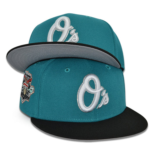 Baltimore Orioles "FIGURES" Exclusive New Era 59Fifty Fitted Hat - Aqua/Black