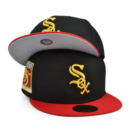 Chicago White Sox 95 YEARS Exclusive New Era 59Fifty Fitted Hat - Black/Red