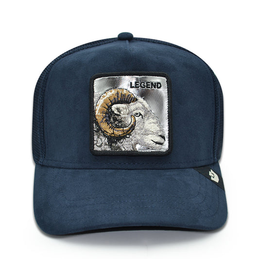 SILVER LEGEND Goorin Bros Mesh Trucker Snapback Hat - Navy Edge