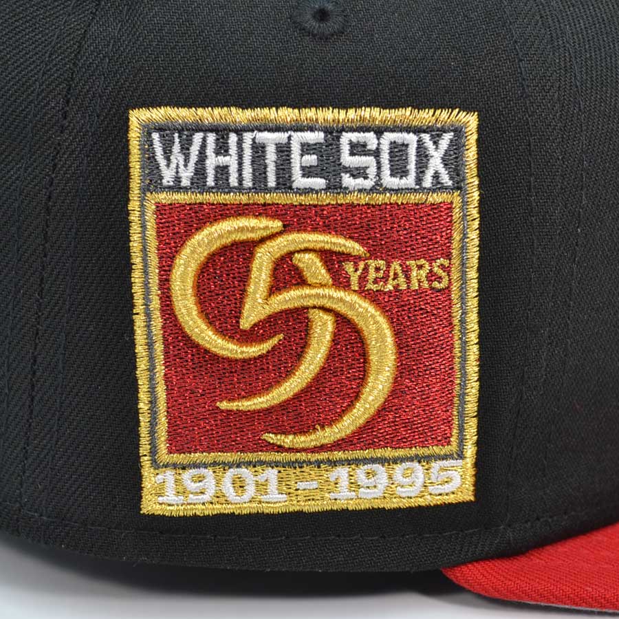 Chicago White Sox 95 YEARS Exclusive New Era 59Fifty Fitted Hat - Black/Red