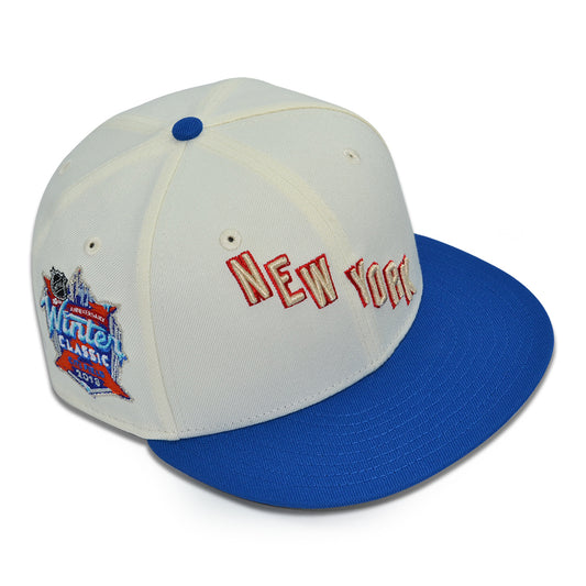 New York Rangers "BOROUGH" Exclusive New Era 59Fifty Fitted Hat - Chrome/Royal