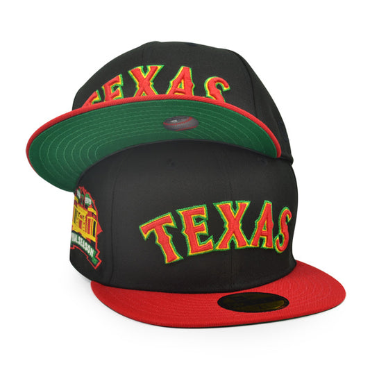 Texas Rangers FINAL SEASON Exclusive New Era 59Fifty Fitted Hat - Black/Red