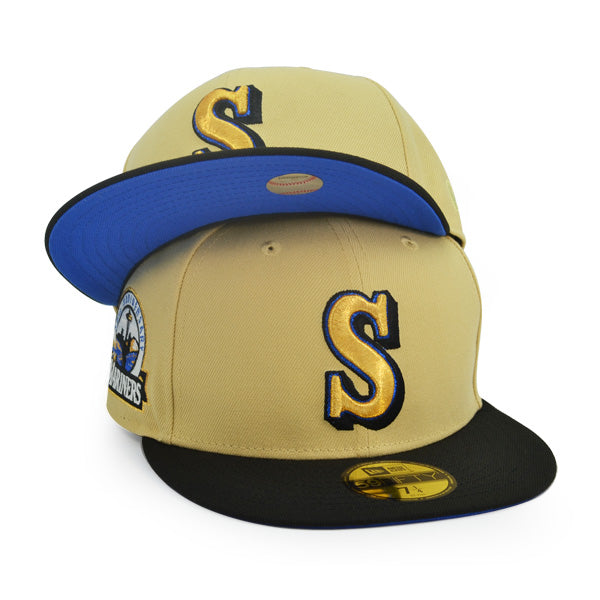 Seattle Mariners 30th ANNIVERSARY Exclusive New Era 59Fifty Fitted Hat - Vegas Gold/Black