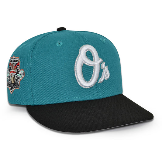 Baltimore Orioles "FIGURES" Exclusive New Era 59Fifty Fitted Hat - Aqua/Black