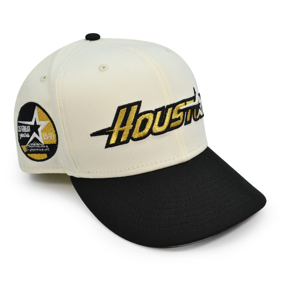 Houston Astros 35 Years Exclusive New Era 59Fifty Fitted Hat - Chrome/Black