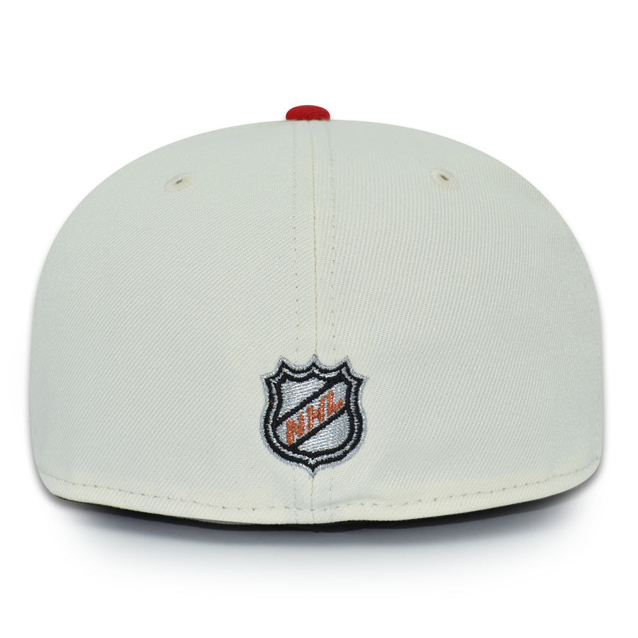 Anaheim Ducks "FORECHECK" Exclusive New Era 59Fifty Fitted Hat - Chrome/Black