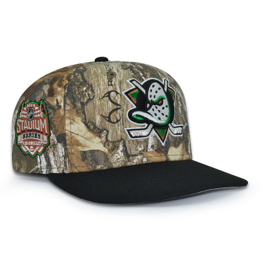 Anaheim Ducks "CAPTAIN QUACK" Exclusive New Era 59Fifty Fitted Hat - Real Tree/Black