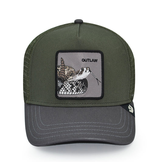 OUTLAW SERPENT Goorin Bros Mesh Trucker Snapback Hat - Palm