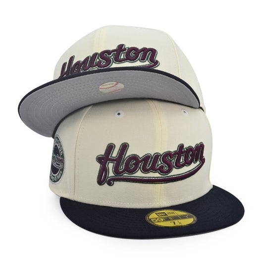 Houston Astros 45 YEARS Exclusive New Era 59Fifty Fitted Hat -Chrome/Navy