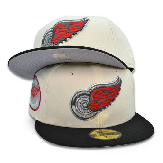 Detroit Red Wings "THE CLASSIC" Exclusive New Era 59Fifty Fitted Hat - Chrome/Black