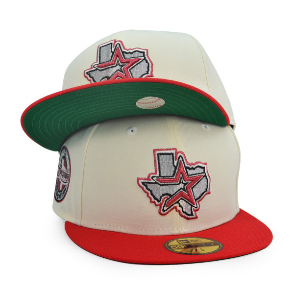 Houston Astros 45 YEARS Exclusive New Era 59Fifty Fitted Hat - Chrome/Front Door Red