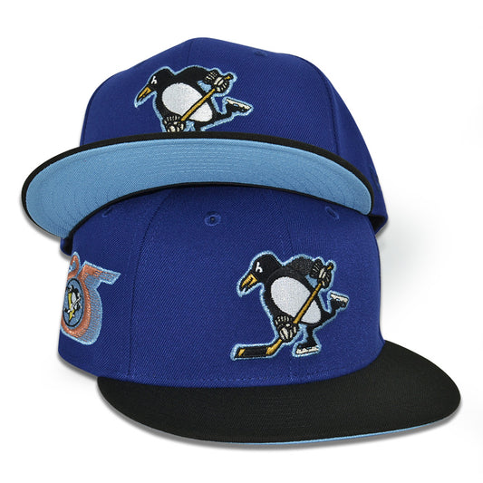 Pittsburgh Penguins "EMPEROR" Exclusive New Era 59Fifty Fitted Hat - Dark Royal/Black