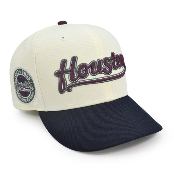 Houston Astros 45 YEARS Exclusive New Era 59Fifty Fitted Hat -Chrome/Navy