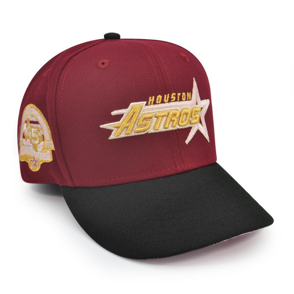 Houston Astros 45 ANNIVERSARY Exclusive New Era 59Fifty Fitted Hat -Cardinal/Black