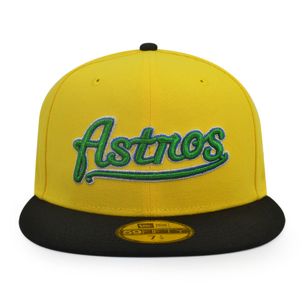 Houston Astros 45th ANNIVERSARY Exclusive New Era 59Fifty Fitted Hat - Yellow/Black