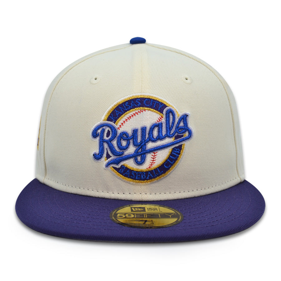 Kansas City Royals "CROWN JEWEL" Exclusive New Era 59Fifty Fitted Hat - Chrome/Purple