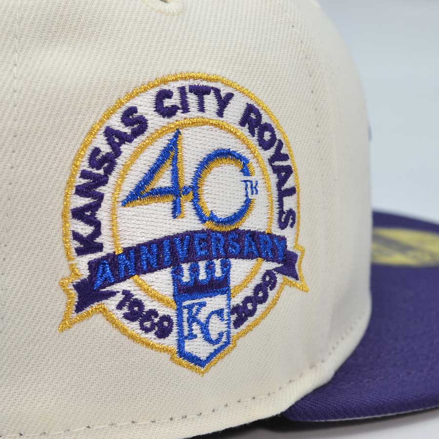 Kansas City Royals "CROWN JEWEL" Exclusive New Era 59Fifty Fitted Hat - Chrome/Purple