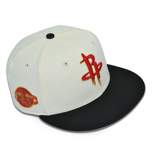 Houston Rockets "SHOT CALLER" Exclusive New Era 59Fifty Fitted Hat - Chrome/Black/Pinky