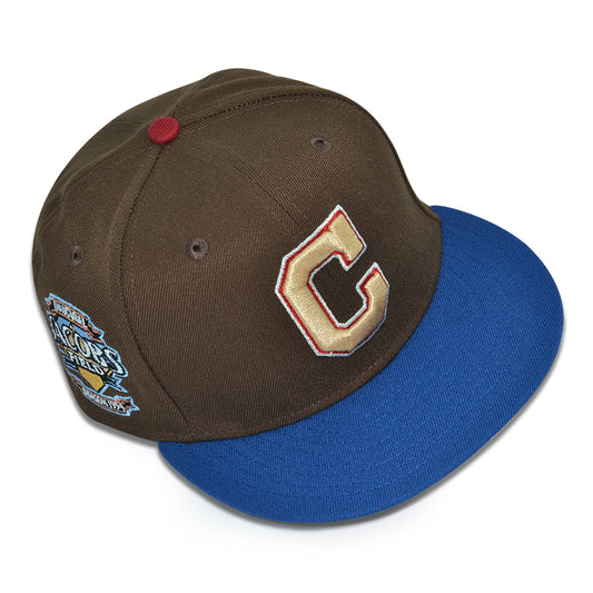 Cleveland Indians "INFINITY CASTLE" Exclusive New Era 59Fifty Fitted Hat - Walnut/Calming Blue