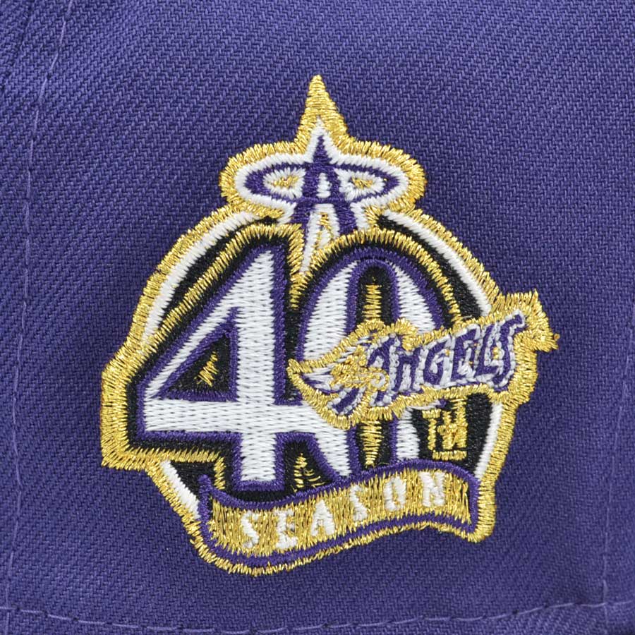 Anaheim Angels 40th Anniversary Exclusive New Era 59Fifty Fitted Hat - Purple/Black