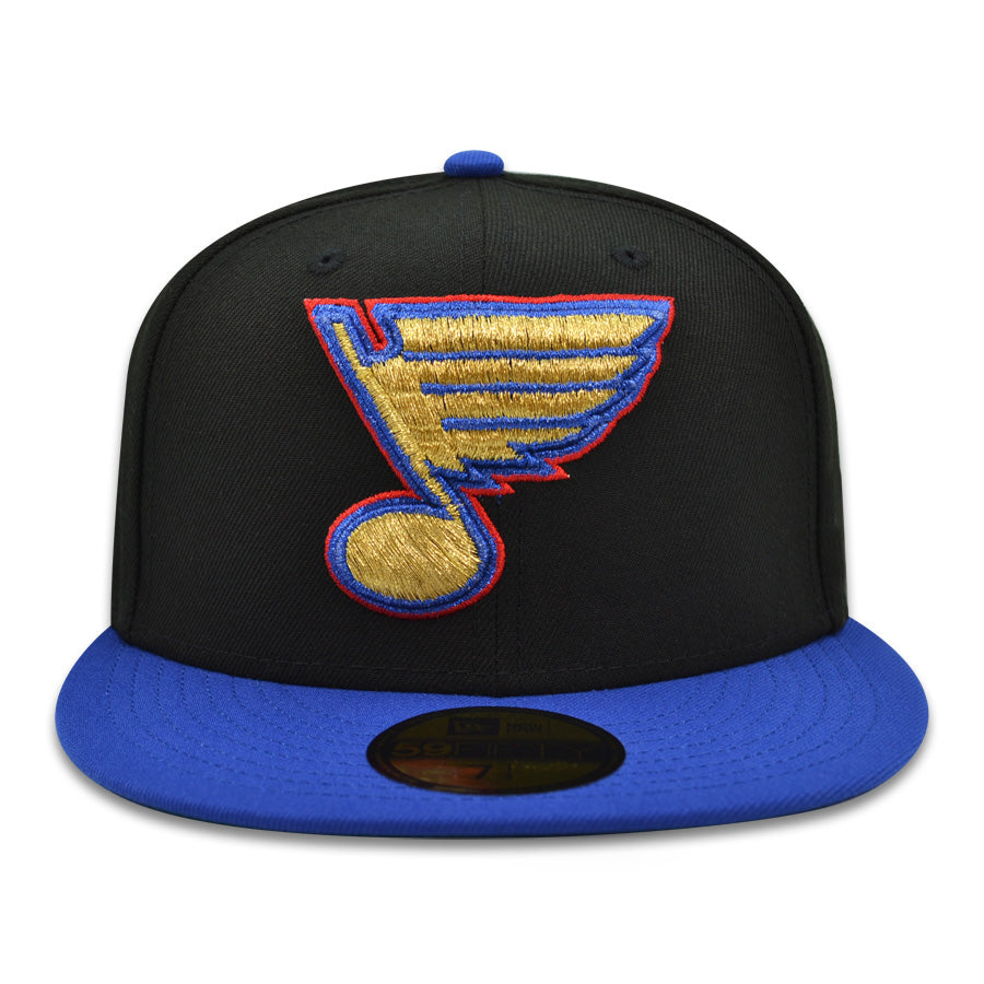 St.Louis Blues "LOU NOTES" Exclusive New Era 59Fifty Fitted Hat - Black/Royal